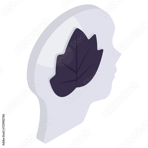 Trendy design icon of ecological mind