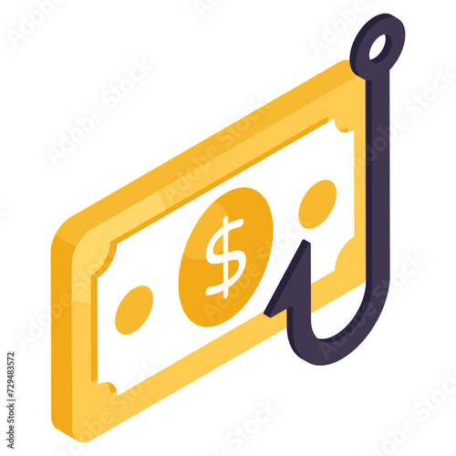 Modern design icon of financial phishing 