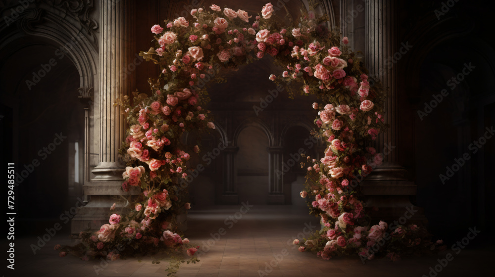 image of roses forming a graceful archway
