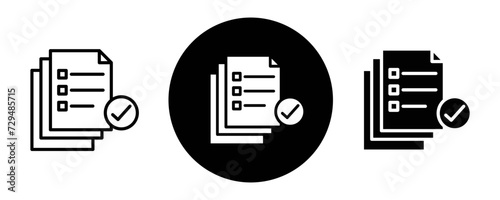 Compliance outline icon collection or set. Compliance Thin vector line art