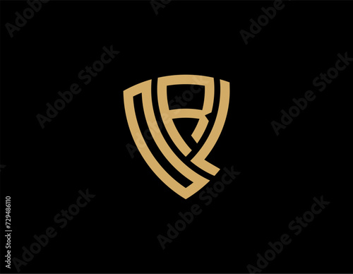 ORL creative letter shield logo design vector icon illustration