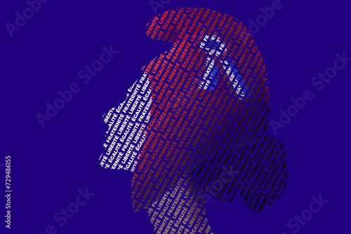 illustration de Marianne française, symbole de la révolution