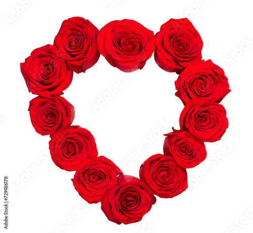 Bouquet of Dozen Roses in a Heart Shape