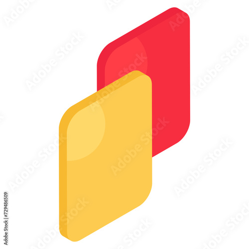 A unique design icon of penalty card