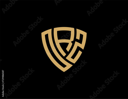 ORZ creative letter shield logo design vector icon illustration photo