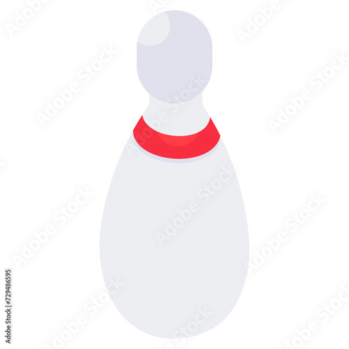 Skittle showcasing concept of bowling game