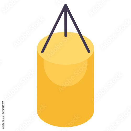 A modern design icon of punching bag