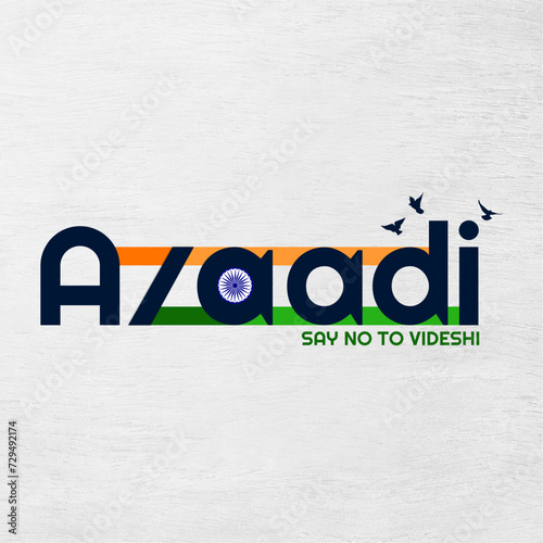 Azaadi Indian Flag logo | Independence day logo of India