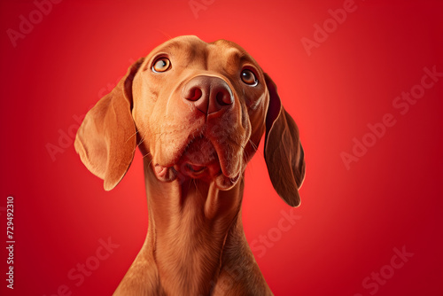 Wallpaper Mural ute Hungarian Vizsla, showing only its head, cute and cute expression Torontodigital.ca