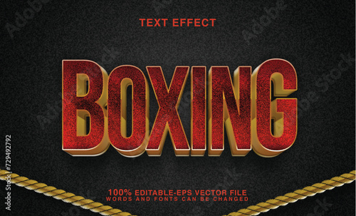 boxing text effect