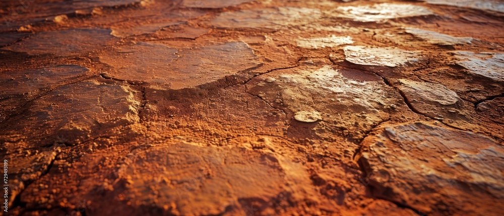 Close-Up of Cracked Rock Surface