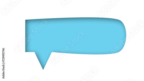 Wallpaper Mural speech bubble shape with white background. space for text. abstract blank area for rill text of font. Torontodigital.ca