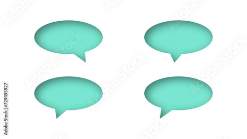 speech bubble shape with white background. space for text. abstract blank area for rill text of font.