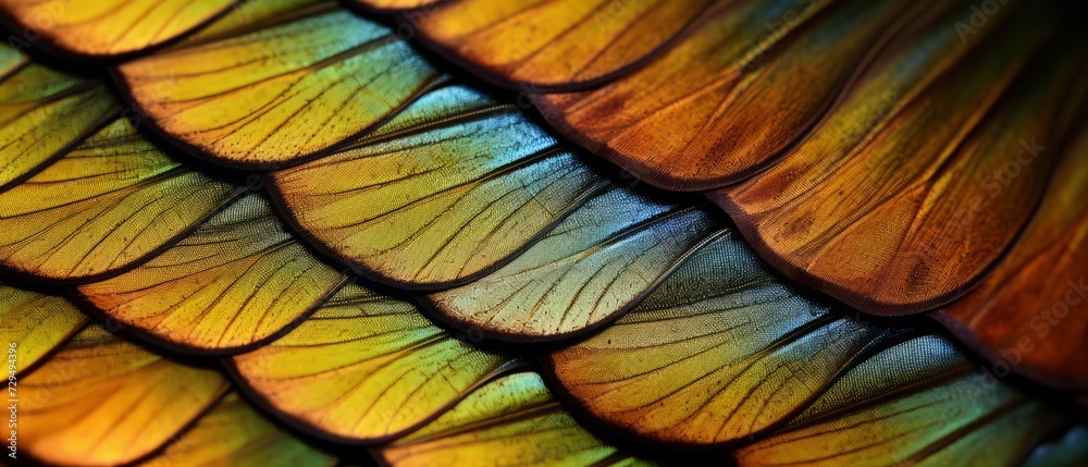 Detailed close-up of a butterfly wings Detailed close-up of a butterfly wings