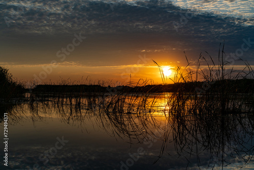 The Great Russian Volga River and its banks.