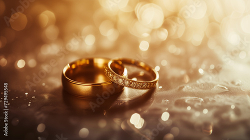 Wedding ring. Macro photography