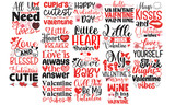 Valentine day sticker pack, Valentine day icons pack, Valentine day words quotes pack