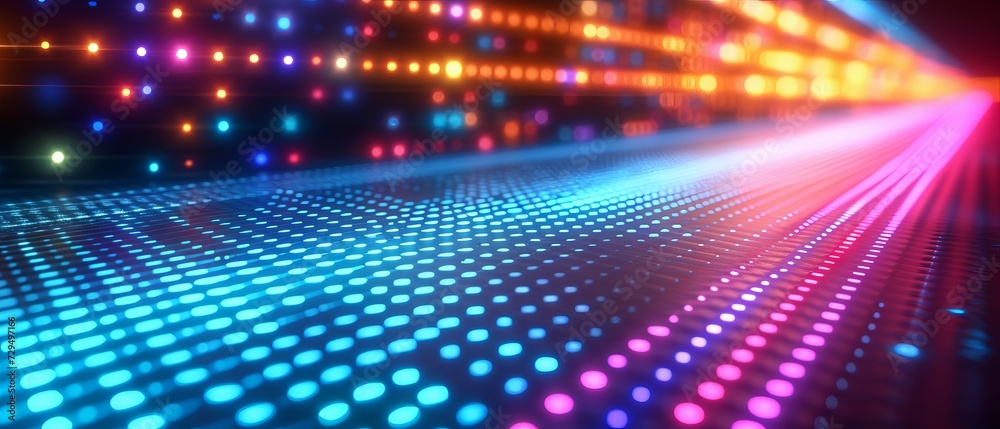 Colorful Lights Shining Brightly in the Dark Colorful Lights Shining Brightly in the Dark