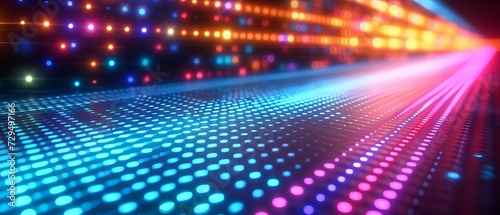 Wallpaper Mural Colorful Lights Shining Brightly in the Dark Torontodigital.ca