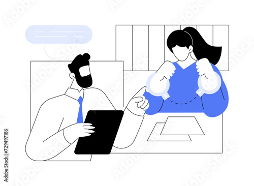 Meeting arrested client isolated cartoon vector illustrations.