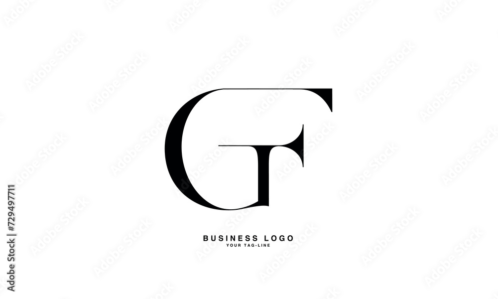 GF, FG, G, F, Abstract Letters Logo Monogram GF, FG, G, F, Abstract Letters Logo Monogram