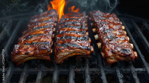 juicy grilled spare ribs