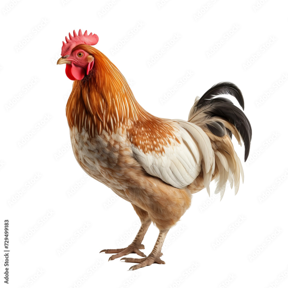 Fototapeta premium rooster isolated on white background