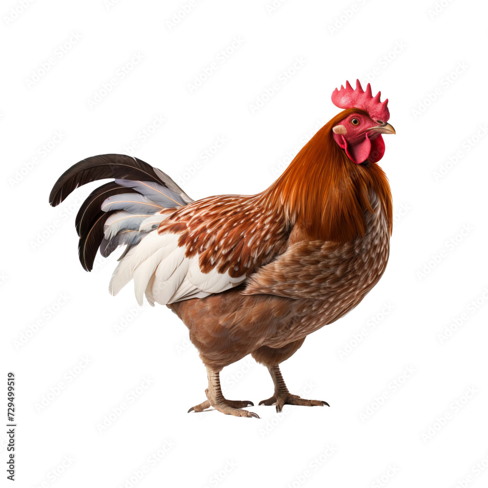 rooster isolated on white background