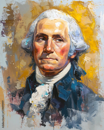 Illustrated portrait of George Washington