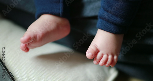 Adorable newborn baby chubby feet