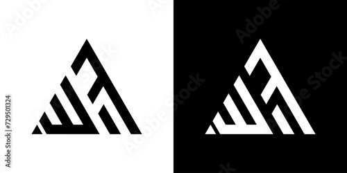 vector logo WF abstract combination of triangles