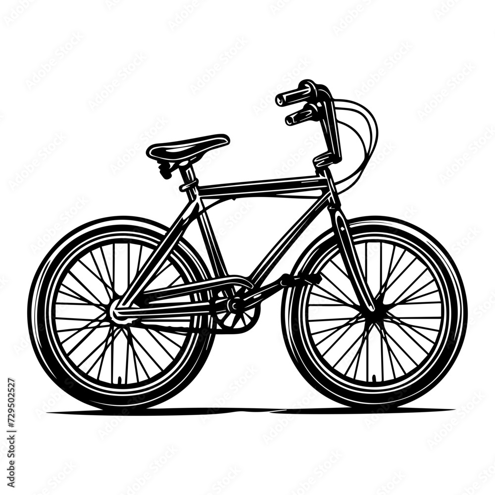 Obraz premium Black bicycle icon. Riding transport. Bike symbol