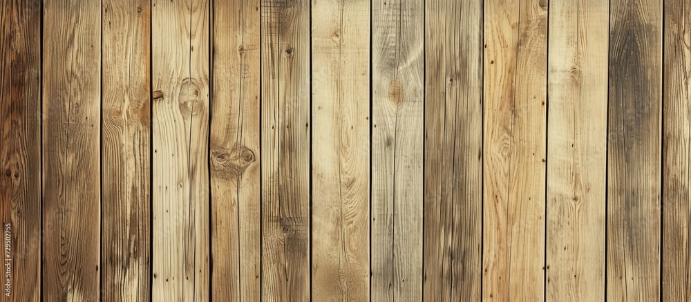 Fototapeta premium Experience the Rustic Charm - A Visually Engaging Display of Weathered Wooden Planks in Harmonious Arrangement
