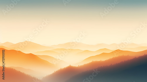 Majestic mountains, panoramic peaks PPT background