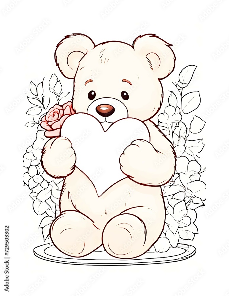 Little bear coloring page Little bear coloring page