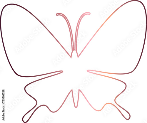 Butterfly gradient decoration and design.