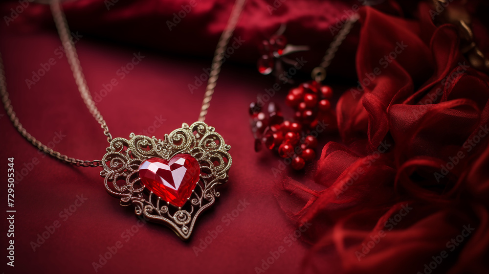 red heart with diamonds red heart with diamonds