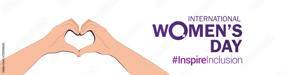 International women's day concept poster. Woman sign illustration background. 2024 women's day campaign theme- #InspireInclusion International women's day concept poster. Woman sign illustration background. 2024 women's day campaign theme- #InspireInclusion