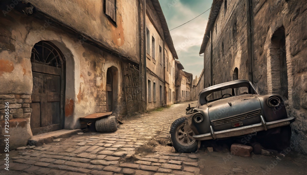 old car in the street
