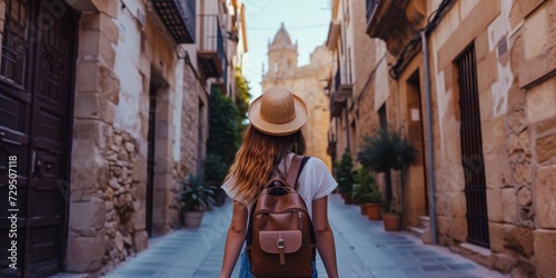Adventures Of A Fearless Solo Female Backpacker In An Enchanting Spanish Town. Сoncept Spectacular Landscapes, Cultural Immersion, Local Cuisine, Hidden Gems, Solo Travel Tips © Ян Заболотний