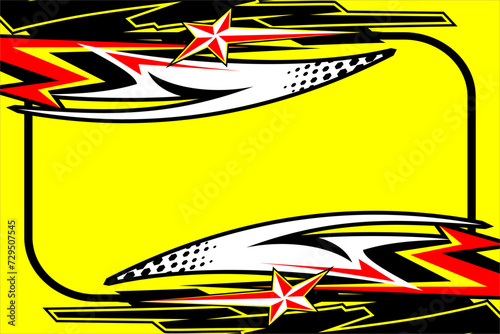 vector abstract racing background design with a unique striped pattern and a combination of bright colors photo