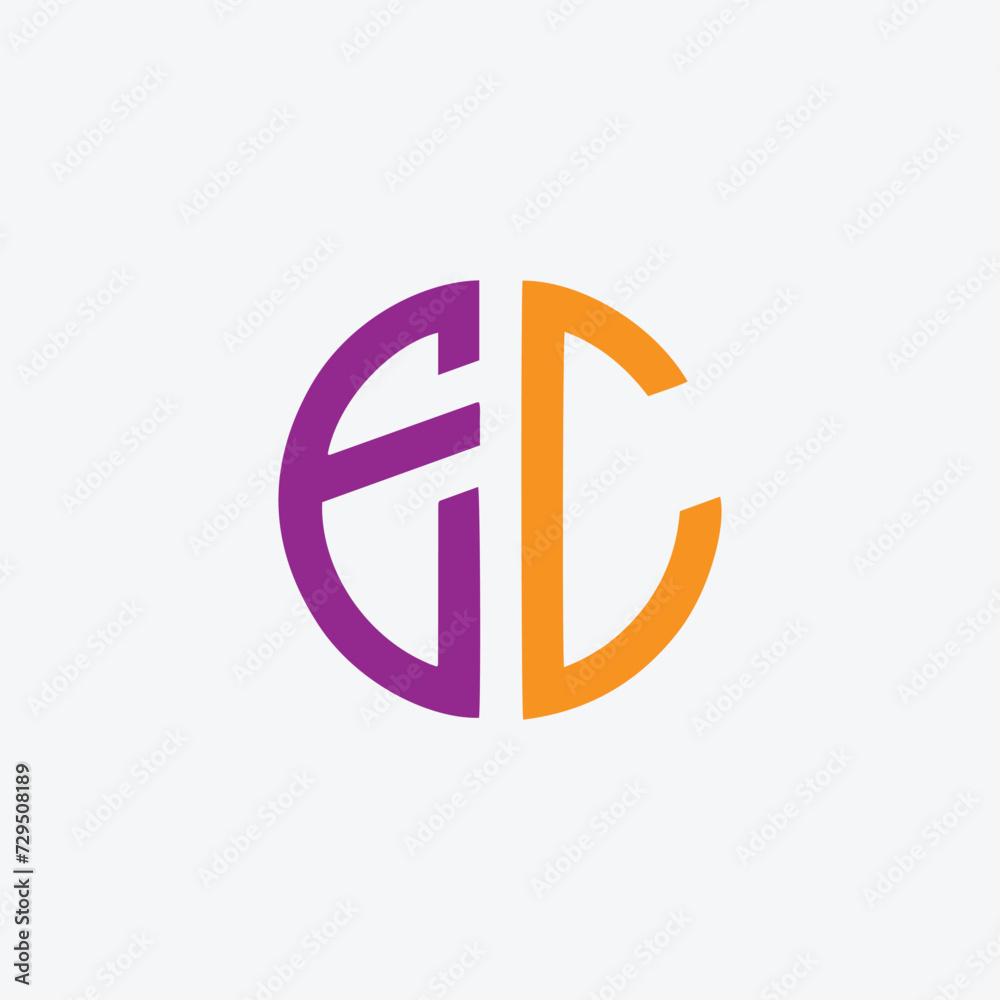 letters ec and ce text logo design vector - obrazy, fototapety, plakaty 
