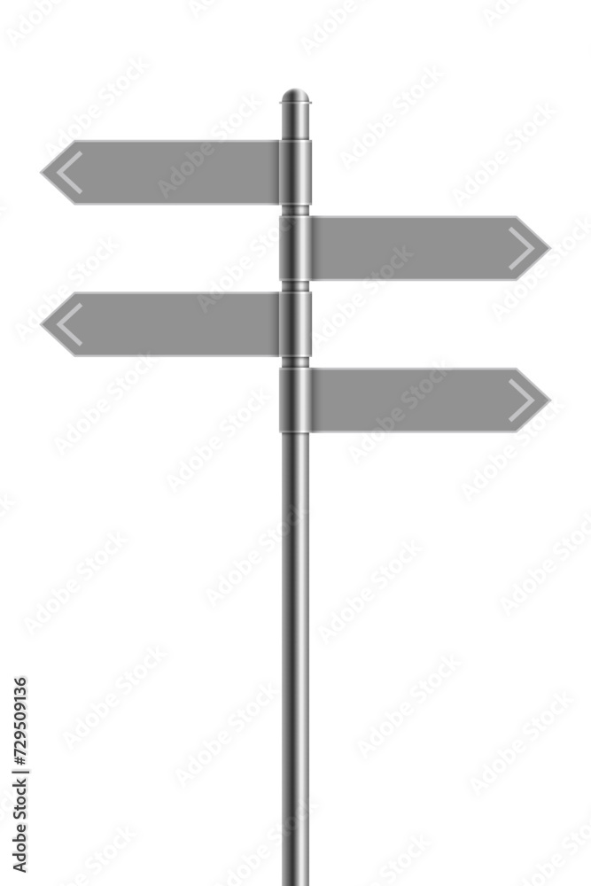 directional signboard mock up. pointing guideposts. Vector illustration directional signboard mock up. pointing guideposts. Vector illustration