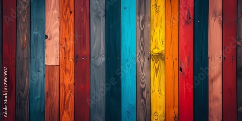 A Vibrant Backdrop: Wooden Planks In Eye-Catching Hues. Сoncept Vintage-Inspired Fashion, Rustic Charm, Bold Patterns, Creative Composition, Dramatic Lighting