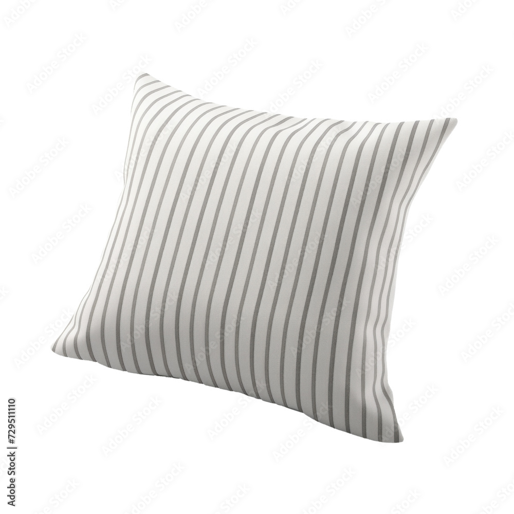 Cushion. Scandinavian modern minimalist style. Transparent background, isolated image.