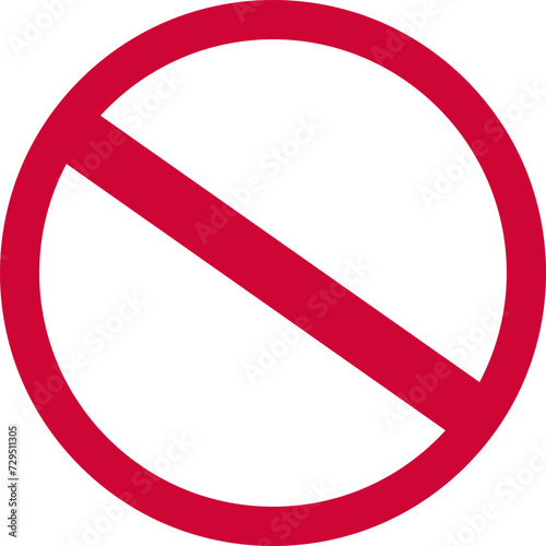 Sign forbidden. No sign. Icon symbol ban. Do Not Enter. Red circle sign stop entry and slash line isolated on transparent background. Mark prohibited.