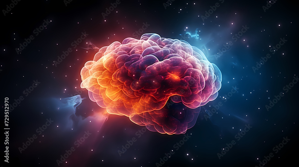 Creative human brain concept, creative light bulb background Creative human brain concept, creative light bulb background