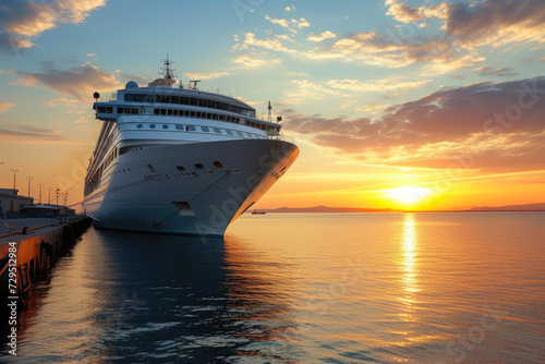 Majestic Sunset: Cruise Ship Adventure © Andrii 