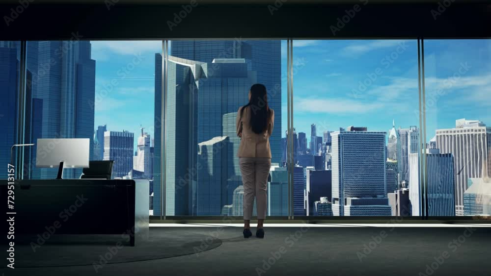 Asian Businesswoman Crossing Her Arms and Looking out of the Window on Big City
Asian Businesswoman Crossing Her Arms and Looking out of the Window on Big City