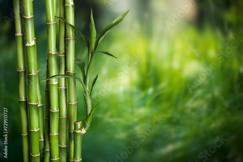 Sugar cane green plant on nature background.